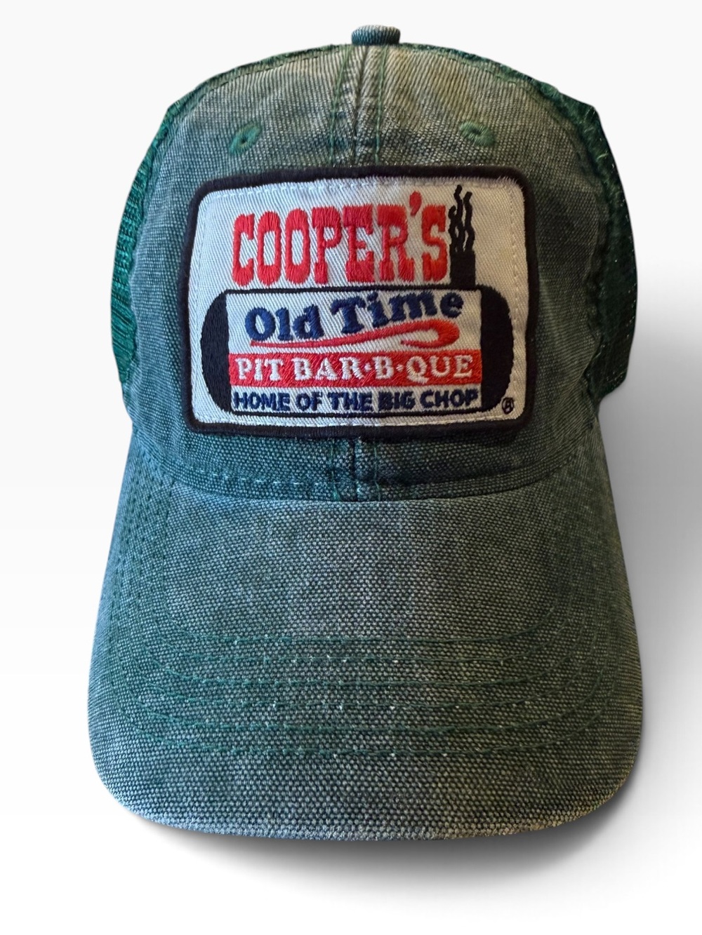 Vintage Style Green Adjustable Cap/Hat Old Time BBQ